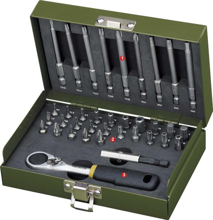 Produktbild Proxxon Steckschlüssel-Set 1/4 MICRO-Bit Ratsche 36-teilig (1/4")
