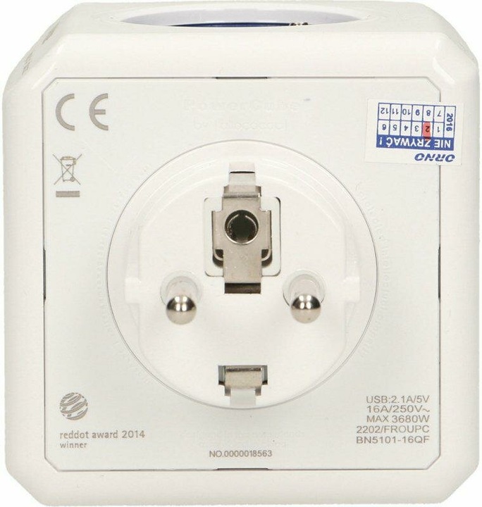 Produktbild Allocacoc PowerCube Original USB (E) Verlängerungskabel 4 AC-Ausgänge (4 x, CEE 7/5)