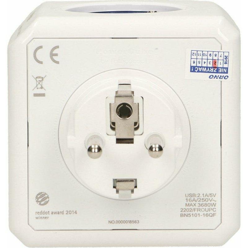 Thumbnail - Allocacoc, Steckdosenleiste, PowerCube Original USB (E) Verlängerungskabel 4 AC-Ausgänge (4 x, CEE 7/5)