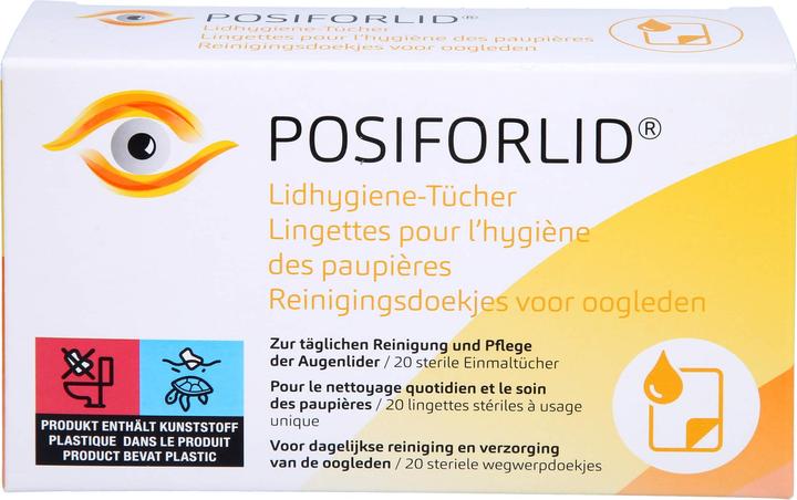 Immagine prodotto Pharma Medica Salvietta per l'igiene delle palpebre Posiforlid, 20 pezzi TUE (Salviette detergenti per il viso)