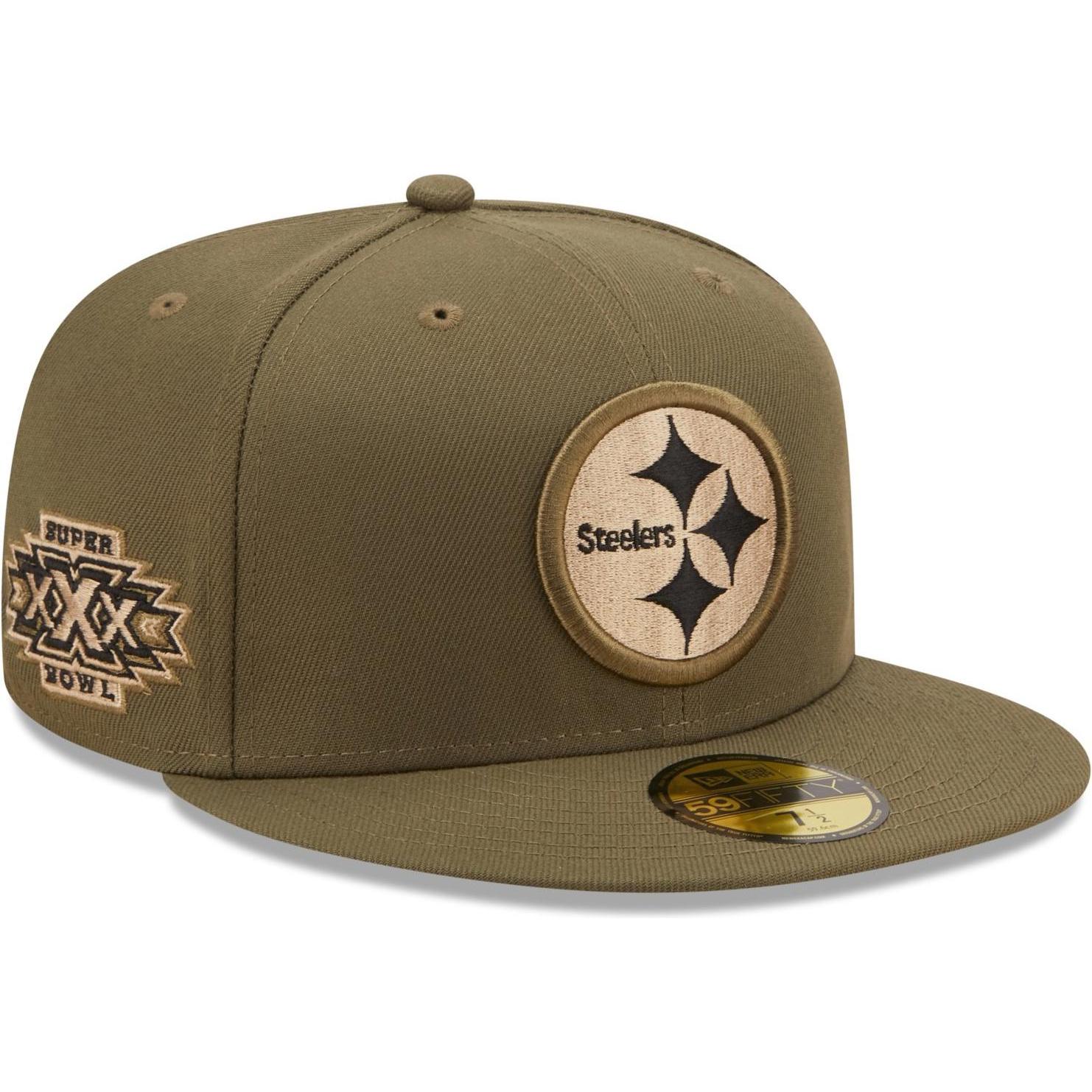 New Era, Herren, Cap, 59Fifty Cap - Pittsburgh Steelers Superbowl - 7 3/8, Grün, (7 3/8)