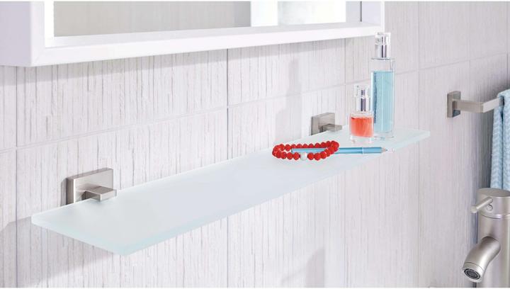 Actual product image tesa EXXCLUSIV glass shelf incl. adhesive solution without drilling (60 x 11.80 x 5 cm)