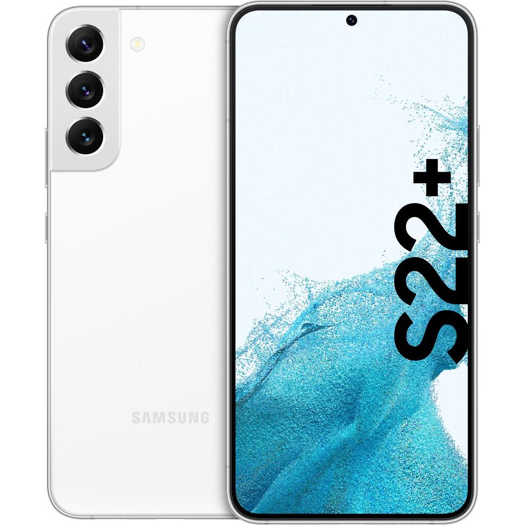 Samsung Galaxy S22+ EU (128 GB, Phantom White, 6.60", Dual SIM, 50 Mpx, 5G), Smartphone, Weiss