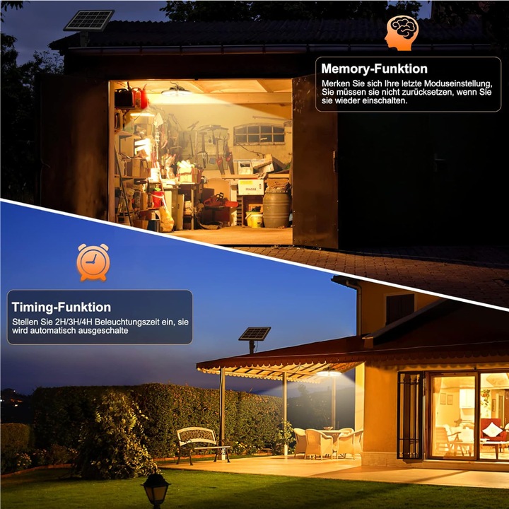 Produktbild Lumina Swiss Solar LED Hängeleuchte mit Fernbedienung (600 lm, IP54)
