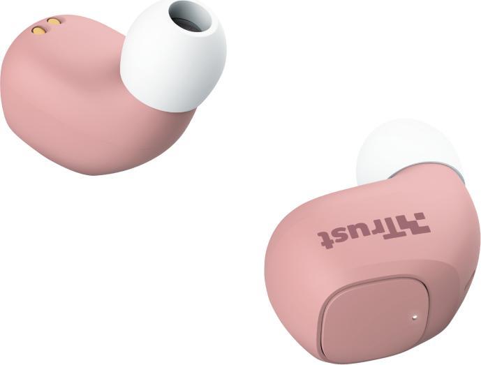 Produktbild Trust Nika Compact Blueth Earphones Pink (ANC, 8 h, Kabellos)
