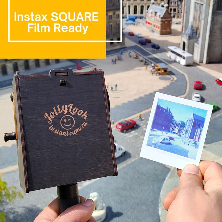 Produktbild Jollylook Pinhole Square Instant Film Camera Wood Dark B (JLK021)