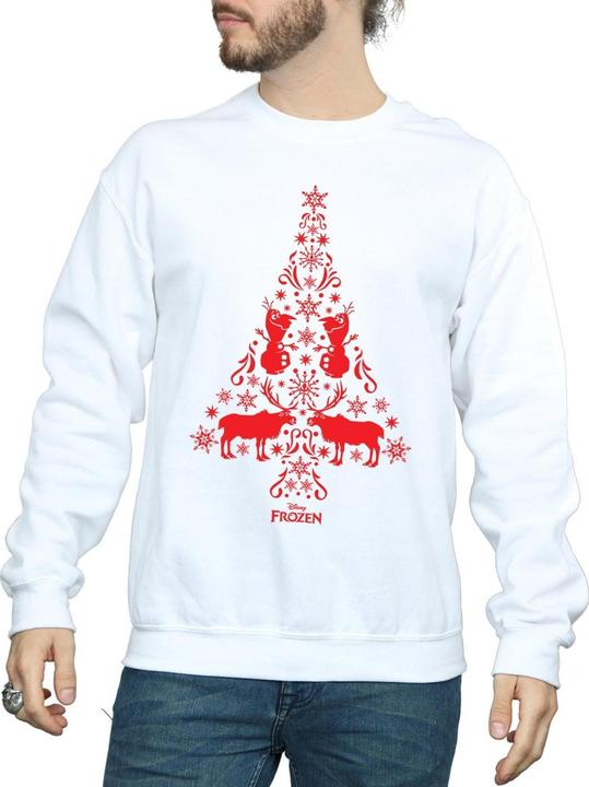 Actual product image Disney Mens Frozen Christmas Tree Sweatshirt (XL)