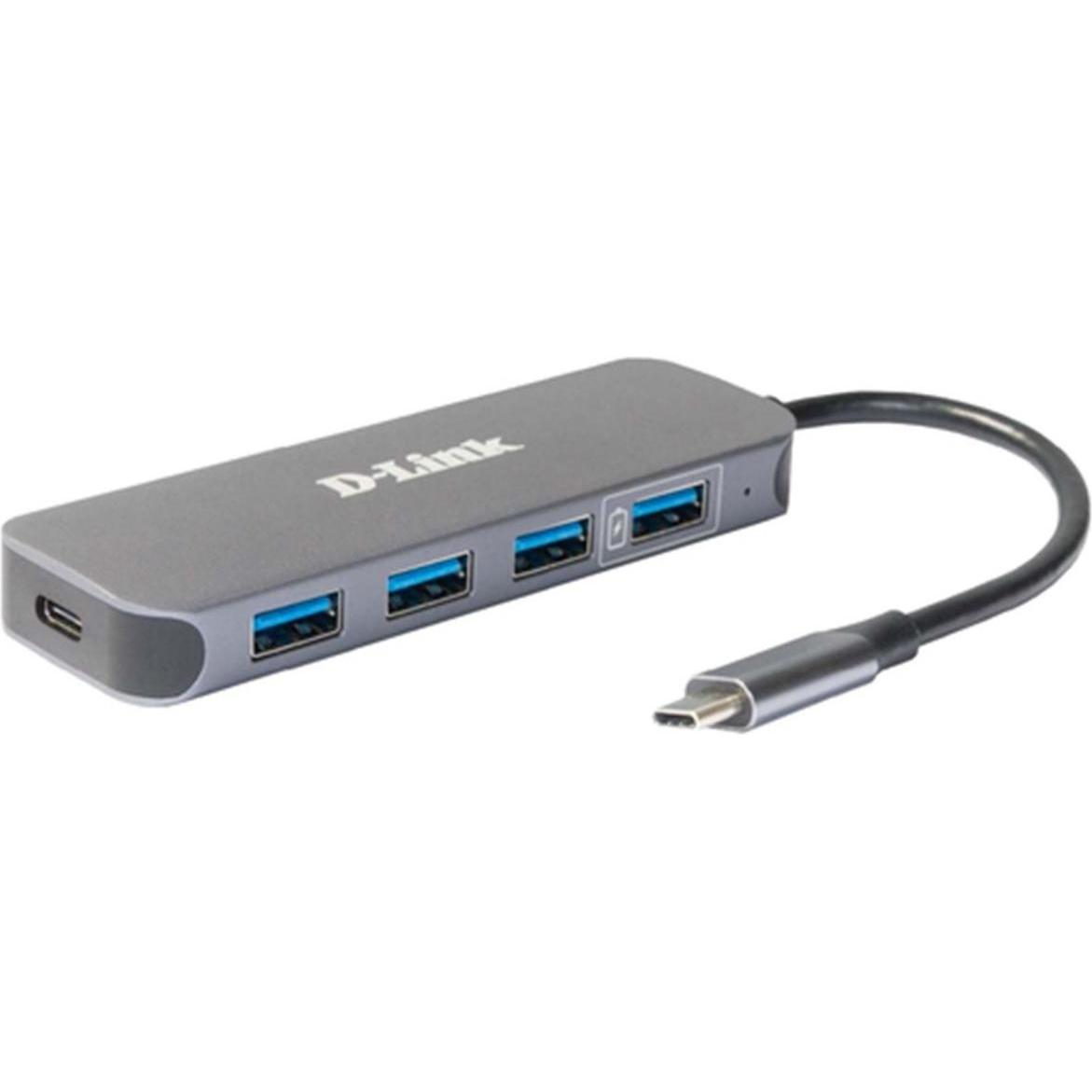 D-Link DUB-2340 (USB-C, 5 Ports), Dockingstation + USB Hub, Grau