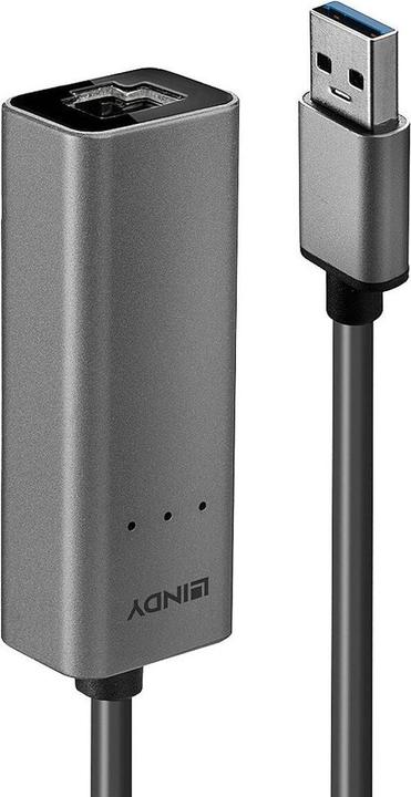 Lindy Convertisseur USB 3.0 vers Ethernet 2.5G Connexion Ethernet 2.5 Gigabit au réseau (USB 3.0, RJ45 2.5 Gigabit Ethernet (1x))