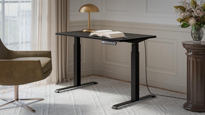 Image du produit Cama Bureau avec réglage électrique de la hauteur MOON 121x67x72-120 noir (121 x 67 x 72 cm)