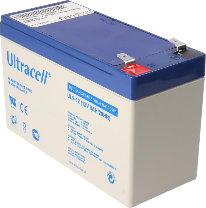 Immagine prodotto Ultracell UL9-12 12V 9Ah 6,3mm Faston Piombo Batteria AGM Piombo Gel (12 V, 9 Ah)