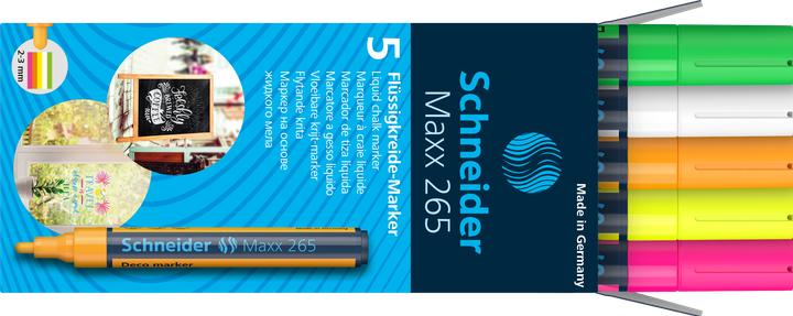 Actual product image Schneider Maxx 265 chalk pen (2-3 mm line width, can be wiped off with a damp cloth, water-based, odourless) (5 x)