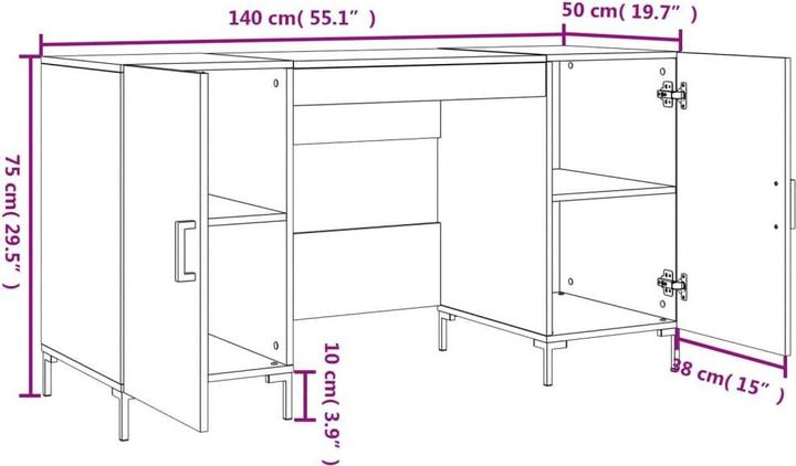 Produktbild VidaXL Dane (140 x 50 x 75 cm)