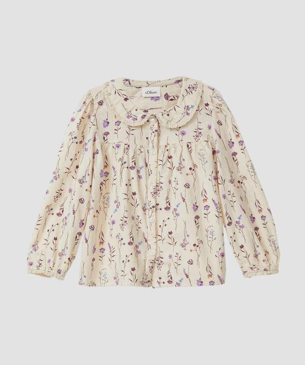 Immagine prodotto s.Oliver Bluse Strukturierte Bluse im A-Shape mit Bubikragen und Spitze (140)