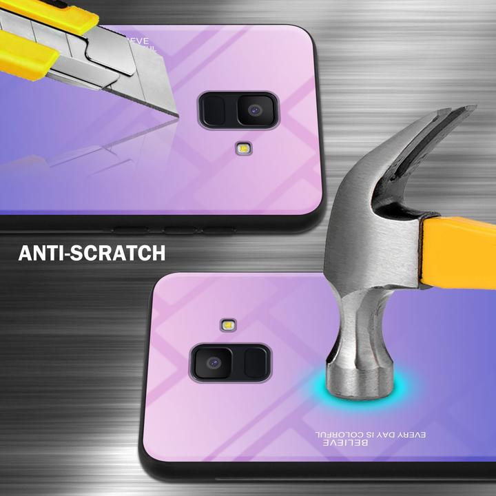 Produktbild Cadorabo TPU 2 Farben Glas Cover (Samsung Galaxy J6 (2018))