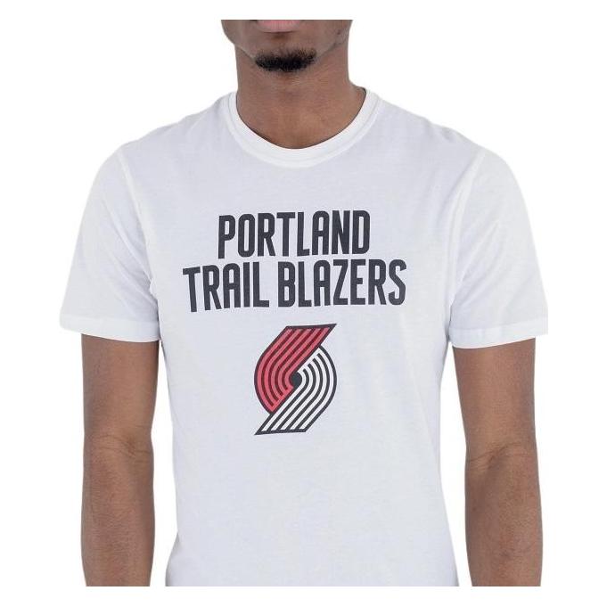 New Era, Herren, Shirts, T-Shirt Portland Trail Blazers Nba, Weiss, (M)