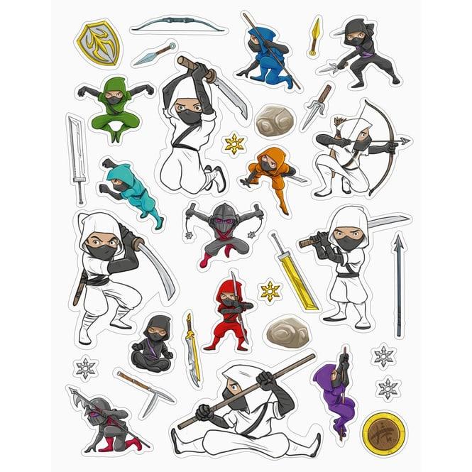 Produktbild Ravensburger Mein Ausmalstickerbuch Ninjas - Grosses Buch mit über 250 Stickern, viele Sticker zum