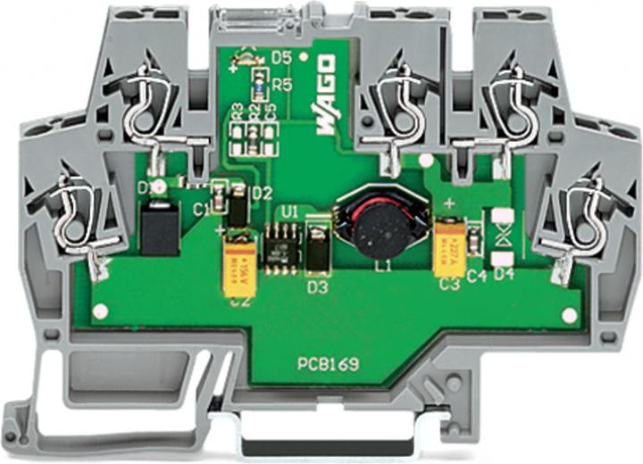 Wago Convertitore DC/DC 24V/12V, 0,5A f.TS35 859-805 Tipo di tensione di alimentazione DC, 1° tensione