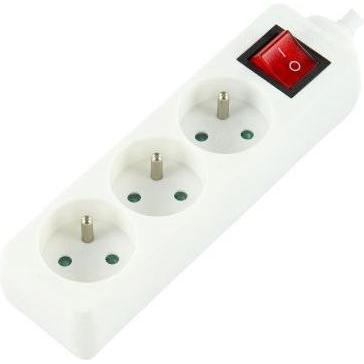 Logon, Steckdosenleiste, 3-WAY POWER STRIP: WHITE - (3 x, 1.50 m)