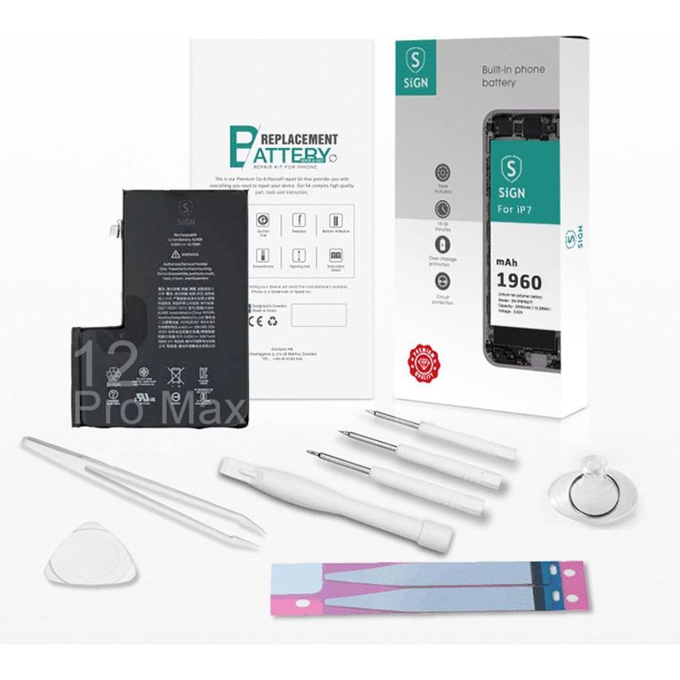 SIGN Complete Battery Replacement Kit - iPhone 12 Pro Max, Smartphone Akku