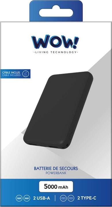 Actual product image WOW WOWPB50002A1CB (5000 mAh, 10 W, 18.50 Wh)