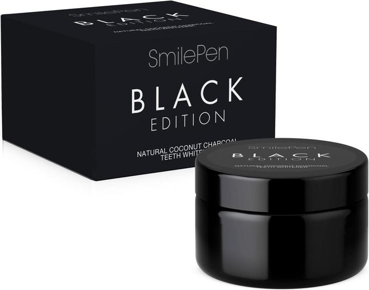 Actual product image SmilePen Tooth Powder Black Edition Coconut Charcoal (30 ml, Bleaching powder)