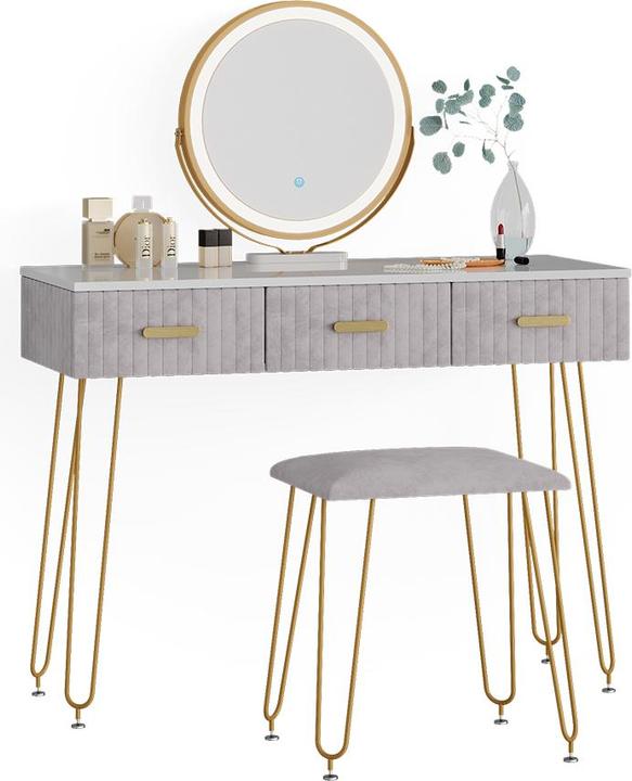 Vicco Layla avec tabouret et éclairage (100 x 40 x 79 cm)