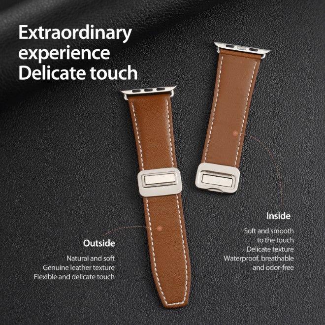 Actual product image Dux Ducis YA Strap (38 mm, 40 mm, 41 mm, Genuine leather, Apple Watch Series 1, Apple Watch Series 2, Apple Watch Series 3, Apple Watch Series 4, Apple Watch Series 5, Apple Watch Series 6, Apple Watch Series 7, Apple Watch Series 8, Apple Watch Series 9, Apple Watch SE)