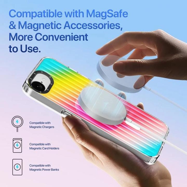 Immagine prodotto Apple iPhone 16e.- Zest Series Flip Case, Gradient Rainbow (Apple iPhone 16e, Apple iPhone 17e)