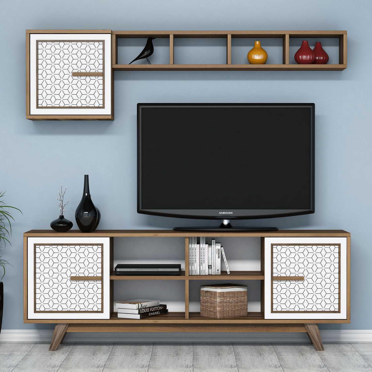 Hanah Home, TV Möbel, Soraya (42.4 x 25 x 44.2 cm, 117.6 x 20 x 18.6 cm)