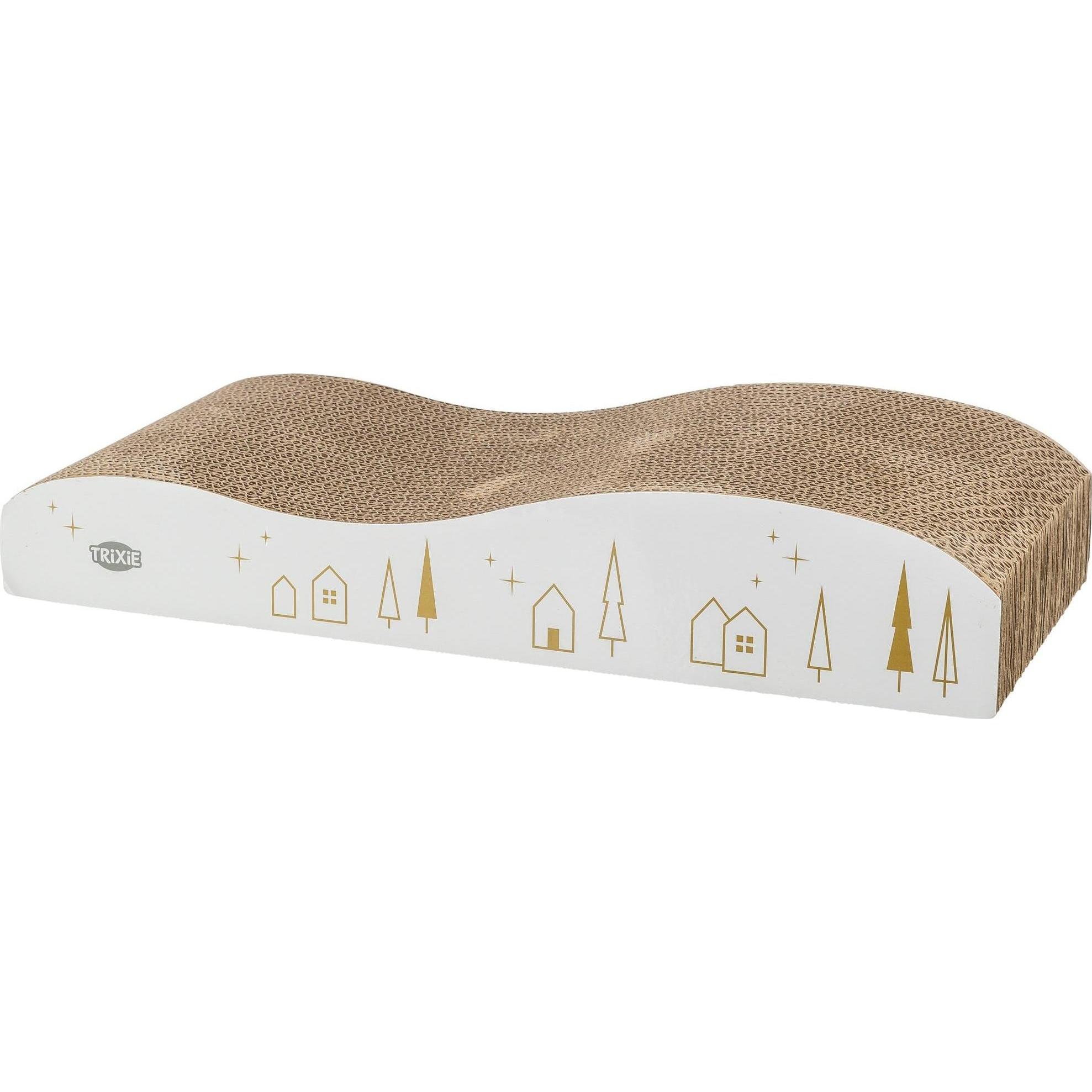 Trixie Xmas Kratzpappe Weiss/Gold (8 cm, Bianco/oro), Albero tiragraffi per gatti