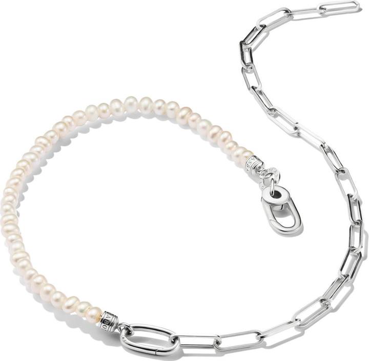 Produktbild Thomas Sabo Charm Kette Paperclip und Perlen mit einem Connect Link Silber (Silber 925)