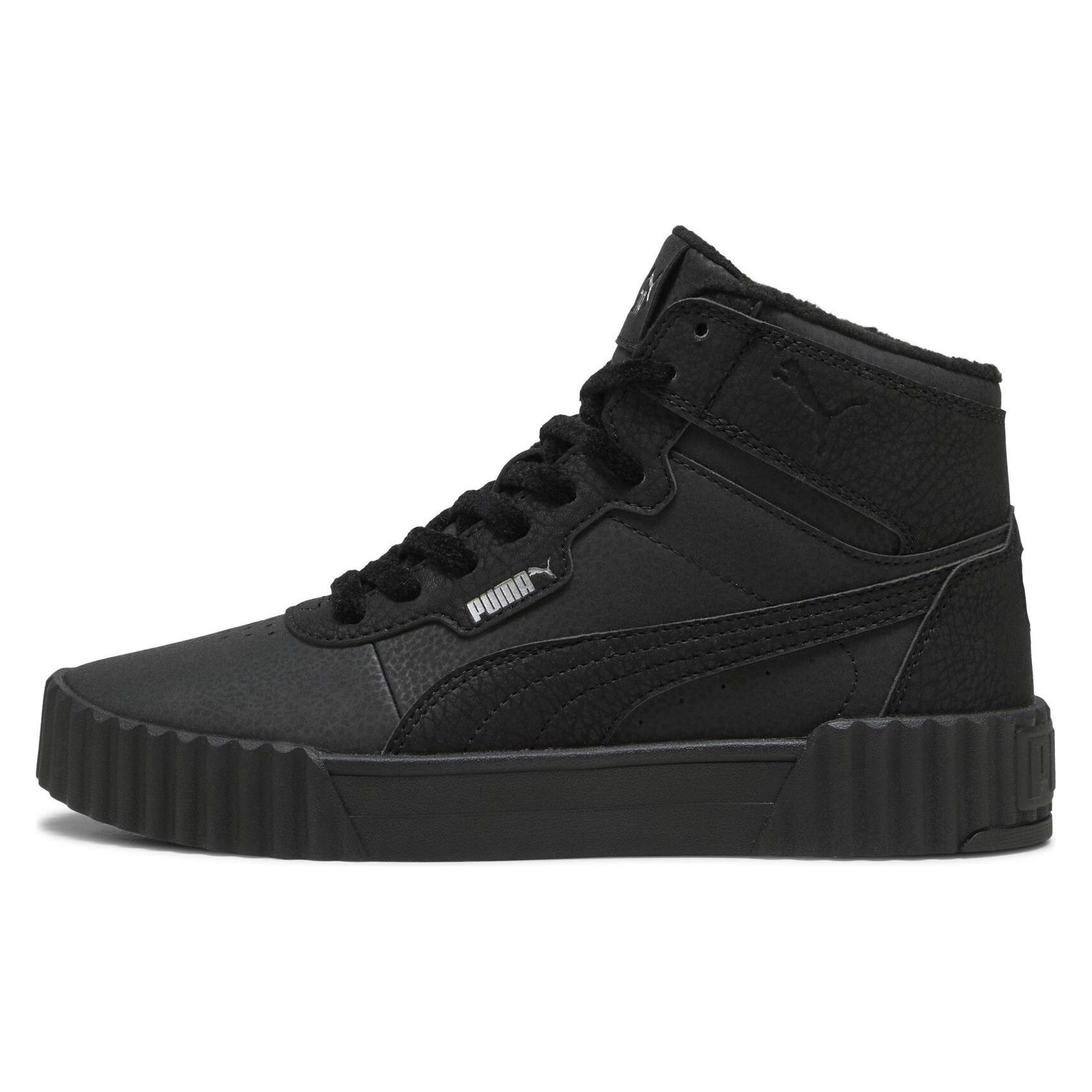 Puma, Damen, Sneakers, Carina 3.0 Mid Wtr, Schwarz, Silber, (38)