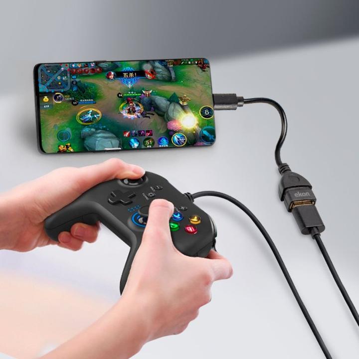 Actual product image Ekon Type-C male to USB female adapter (0.10 m, USB 3.2 Gen 1)