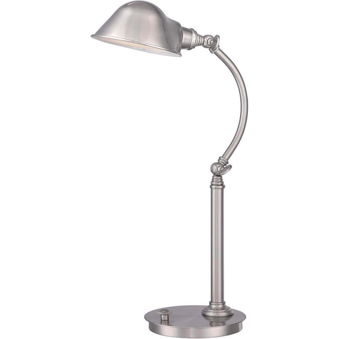 Elstead Lighting, Tischlampe, Thompson LED Tischleuchte 1-fach Nickel gebürstet