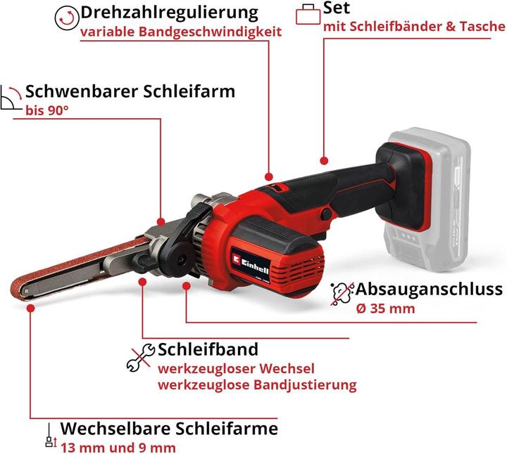 Actual product image Einhell TE-BF 18 Li-Solo (Belt sanders)