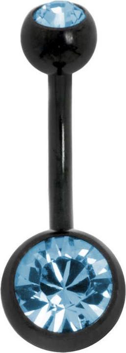 Produktbild Bijouteria Bauchpiercing (Kristall, PVD Beschichtung (schwarz), Titan)