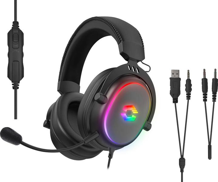 Actual product image Speedlink CONUX RGB Stereo Gaming Headset - for PC/PS5/PS4/Xbox Series X/S/Switch/OLED/Lite, black (Cable)