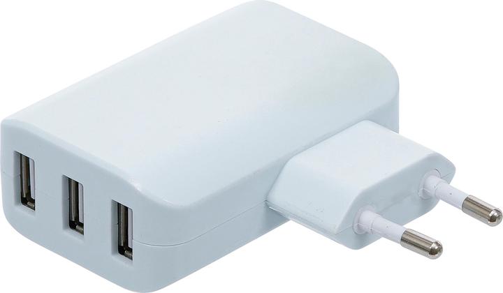 BGS Chargeur USB universel 3 ports USB total maxi. 3,4 A, maxi. 2,4 A / USB 110 - 240 V