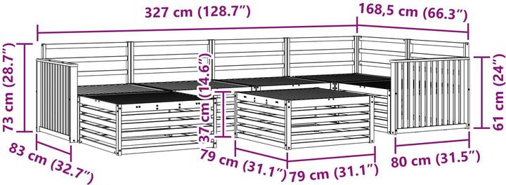 Produktbild vidaXL Outdoor-Sofa
