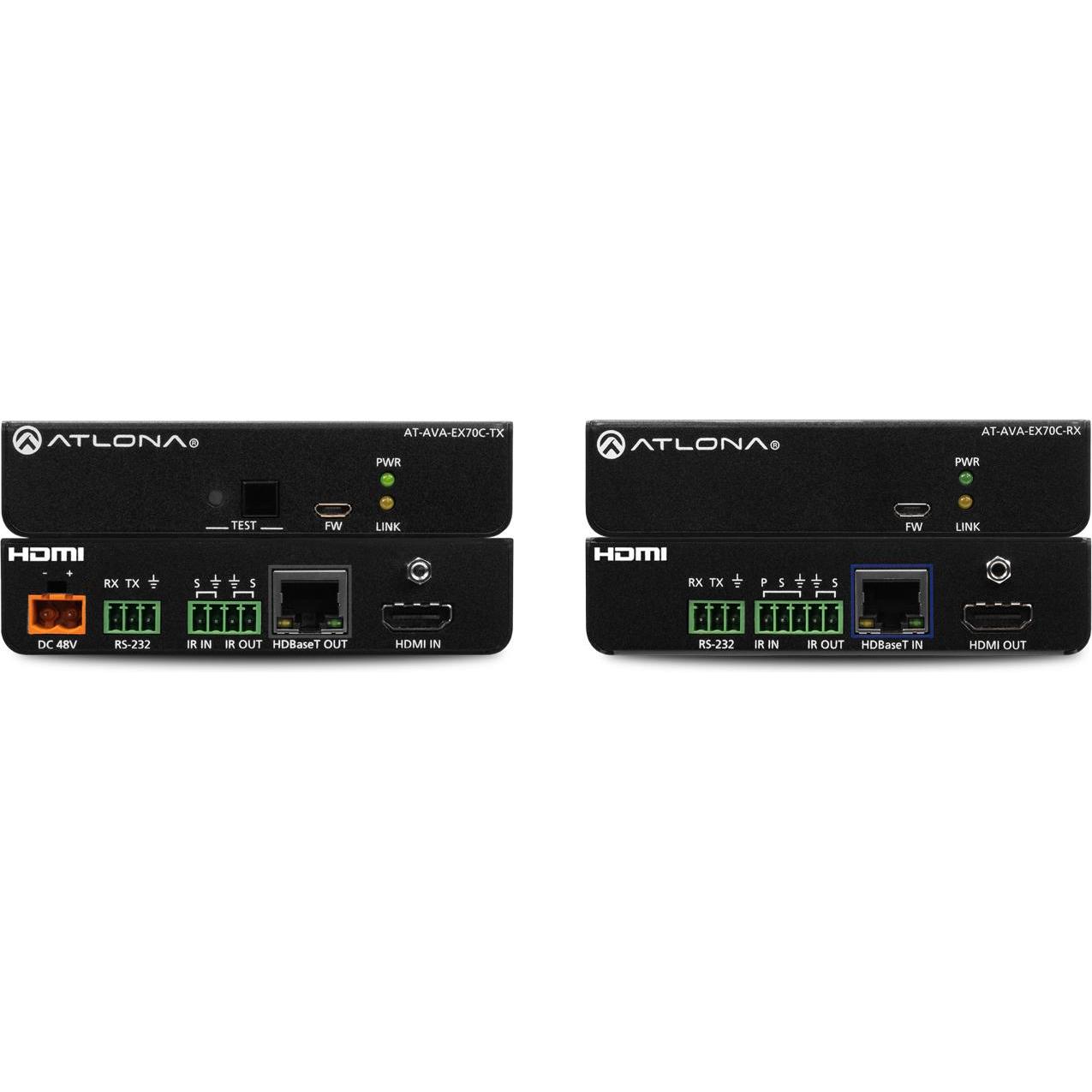 Atlona Avance 4K/UHD HDMI Extender Kit with Control and Remote Power (0.08 m, HDMI), Video Kabel