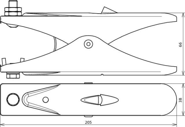 Image du produit Dehn Pince de mise à la terre 546000 St/Galzn sans pointes en acier (210 mm)