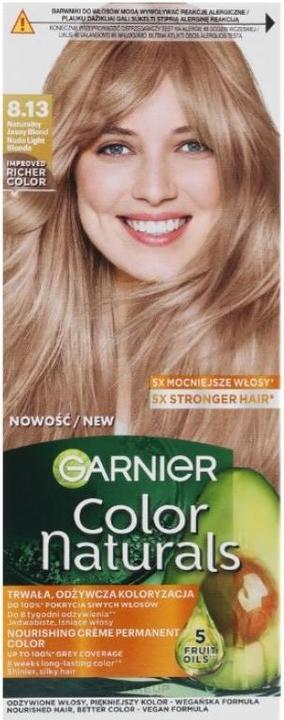 Actual product image Garnier Colour Naturals Hair Dye 8.13 Natural Light Blonde (Light blonde)
