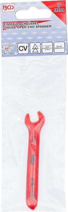 Actual product image BGS VDE Single Open End Spanner 7 mm (7 mm)