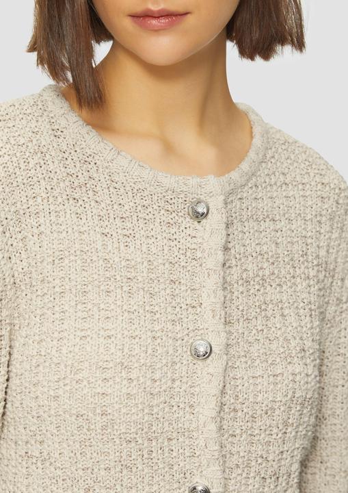 Produktbild S.Oliver Strickjacke Strukturierte Strickjacke in Melange-Optik (46)