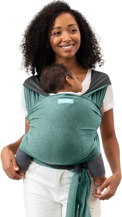 Moby Wrap Omkeerbare draagdoek, jade-grijs (5.50 m)