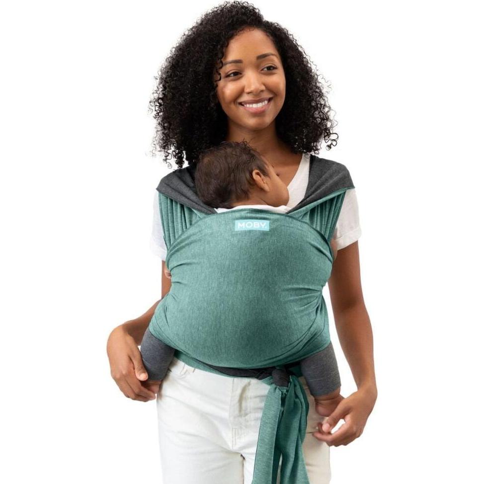 Moby Wrap wendbares Tragetuch, Jade-Grey (5.50 m) (MRW-Jade/Grey)