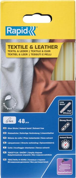 Actual product image Rapid Textile & leather glue sticks Ø12x190mm 48 pieces