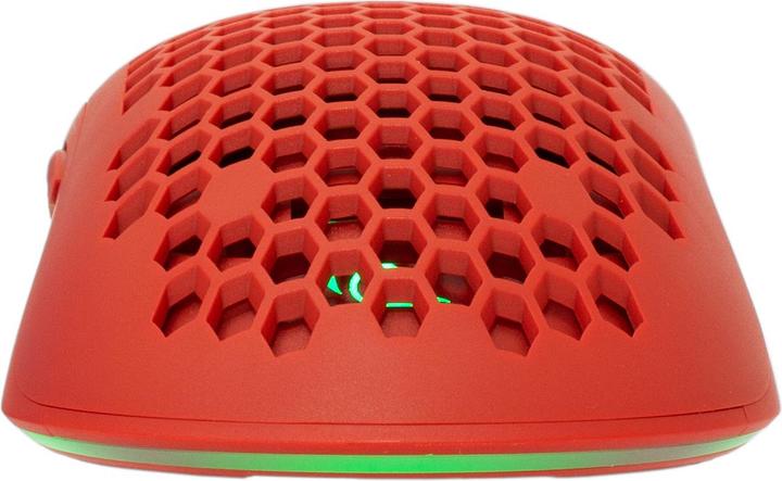 Actual product image White Shark Ultra light gaming mouse Galahad Red, 72g (Cable)