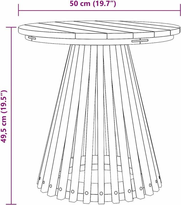 Image du produit vidaXL Table d'appoint de jardin